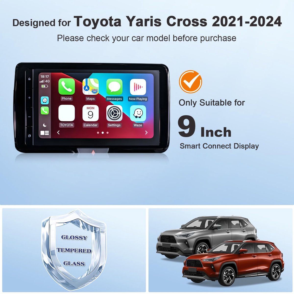 BSTW displaybeschermfolie voor Toyota Yaris Cross en Toyota Aygo X 2021-2025 - ShopVlot