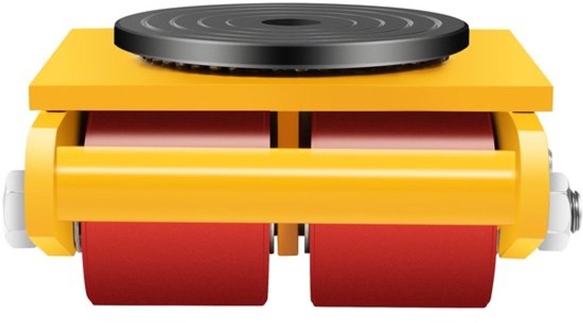 6T Machine Verplaatser - Verplaatsingsschaats - Rood - 360°Rotatiekap Voor Zware Industriële Verhuisapparatuur
