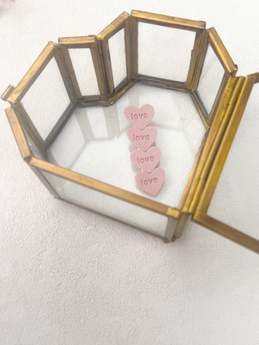 Haarspeldje Love Hearts - Roze - Alligator Haarspeld - Haarspeldjes voor Meisjes & Kinderen - Hartjes - Haaraccessoires voor Peuters & Kleuters - Verjaardagscadeau