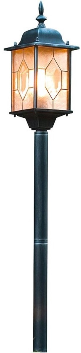Padverlichting - Aluminium - Zwart en zilver - 16 cm breed - 105 cm hoog - IP43