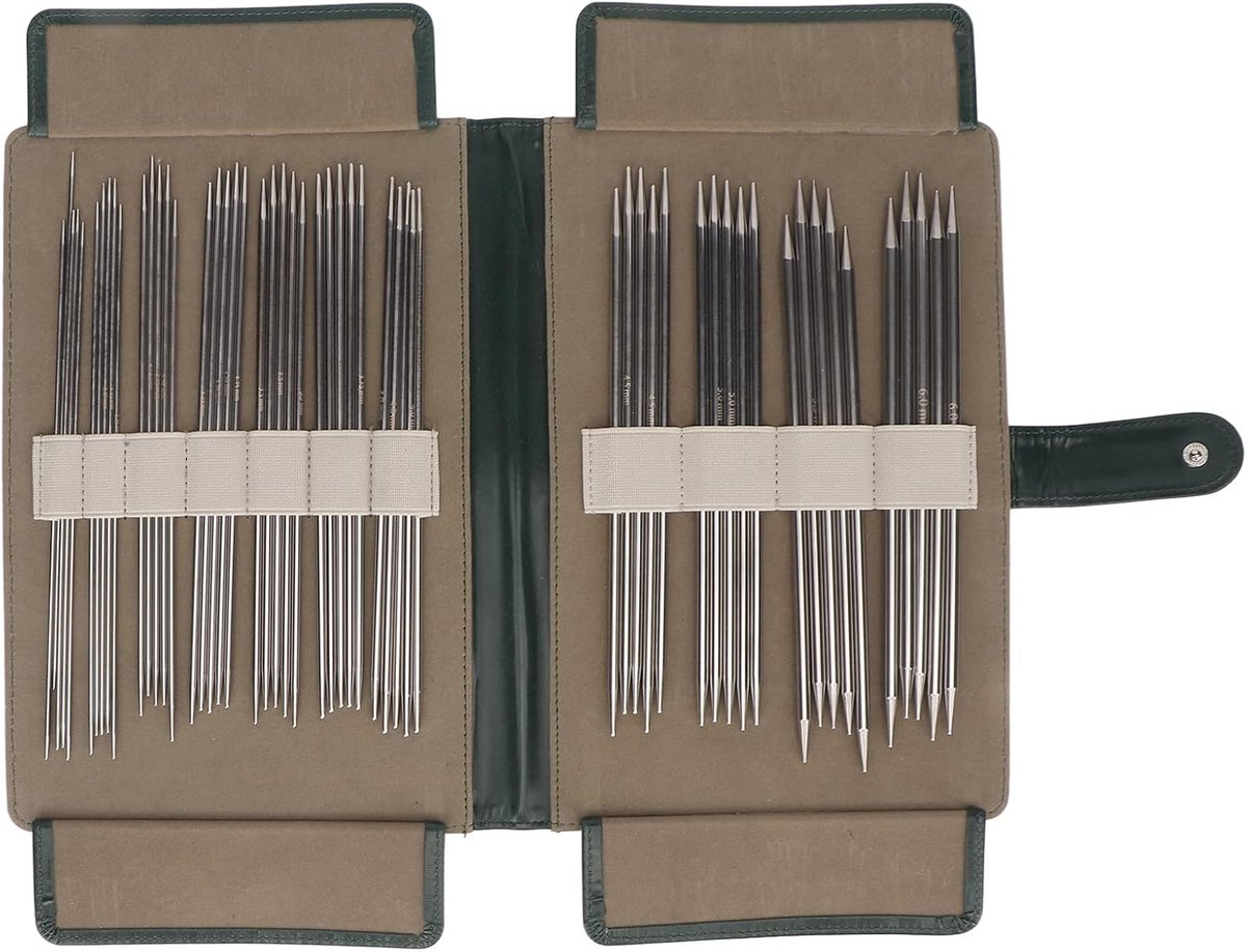 Breinaaldenset, 20 cm, roestvrij staal, 35 stuks, voor beginners en kinderen, sokbreinaalden met doe-het-zelfgereedschap, comfortabel in gebruik