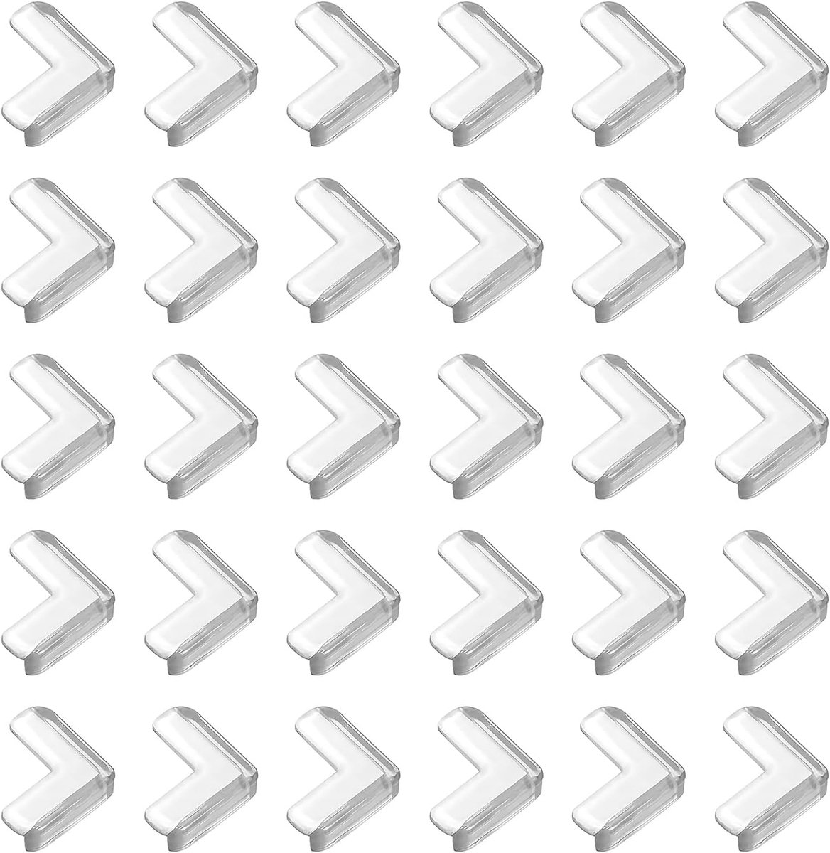 30 stuks hoekbeschermers voor kinderen, transparante en flexibele hoekbeschermers voor salontafels, hoekbescherming voor kindermeubels, hoekbescherming voor meubels en kinderbeveiliging