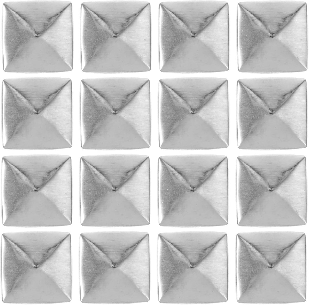 100 stuks zilver-koperkleurige piramideklinknagels, platte metalen klinknagels voor lederwerk, doe-het-zelf accessoires voor kleding, tassen, schoenen, riemdecoratie