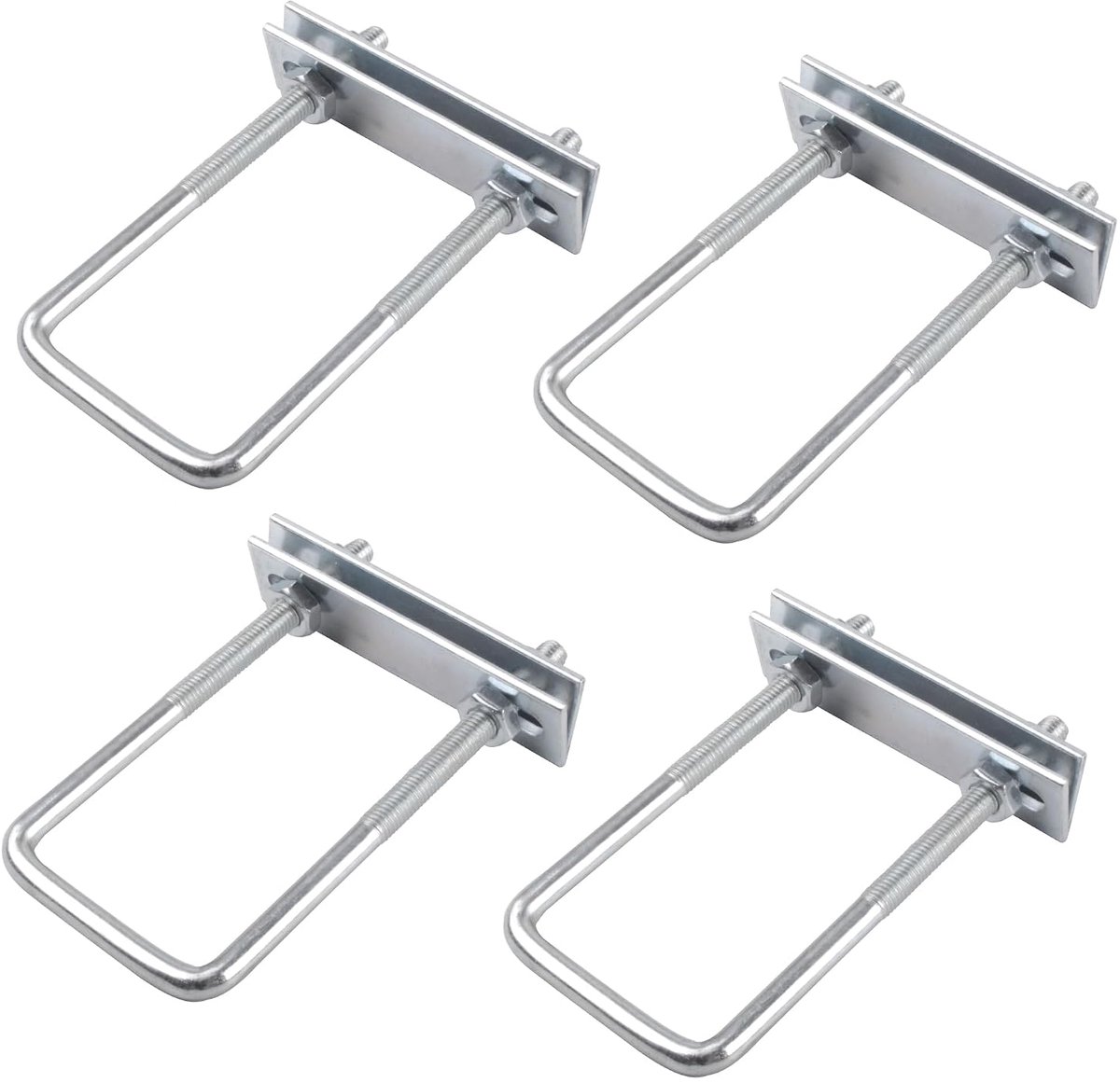 M8 U beugel met schroefdraad U-bouten vierkant 4 stuks met moer frame sluitring