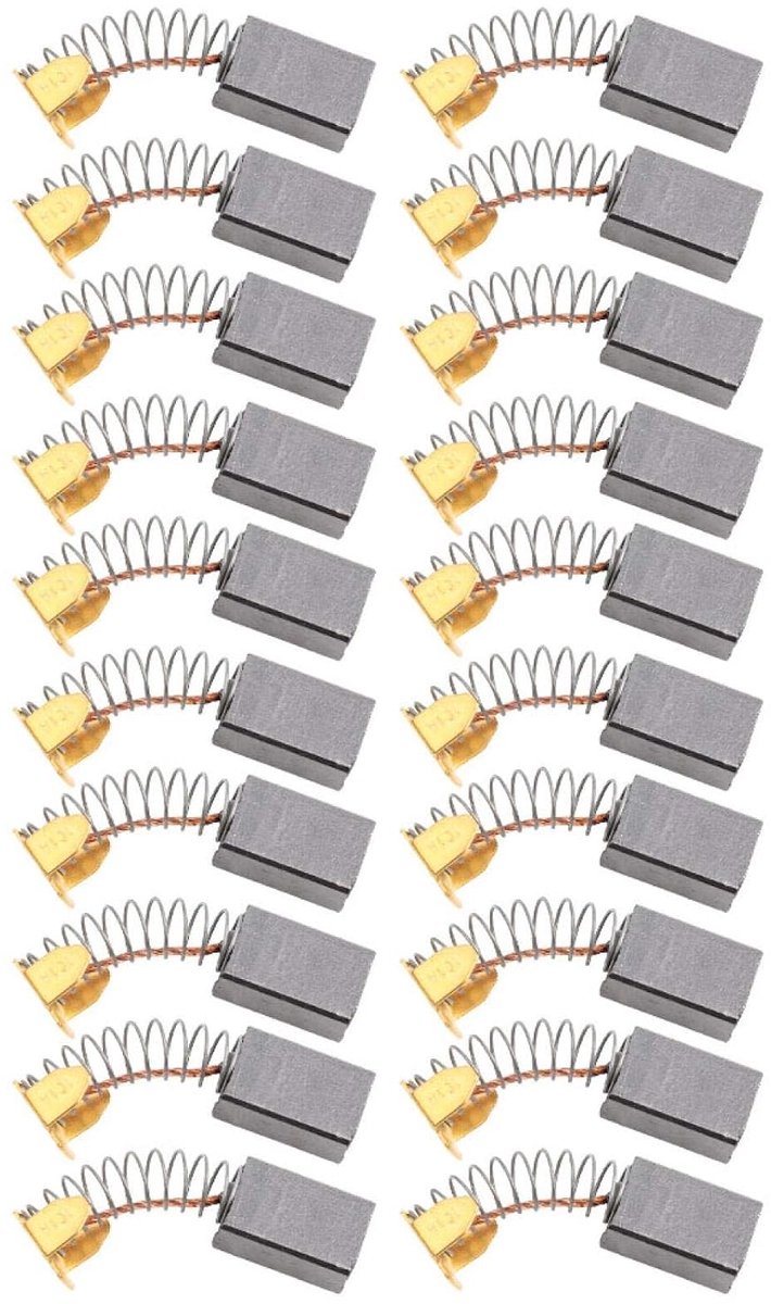 20 stuks koolborstels 6 mm x 10 mm x 15 mm voor elektrische motoren voor algemeen gebruik
