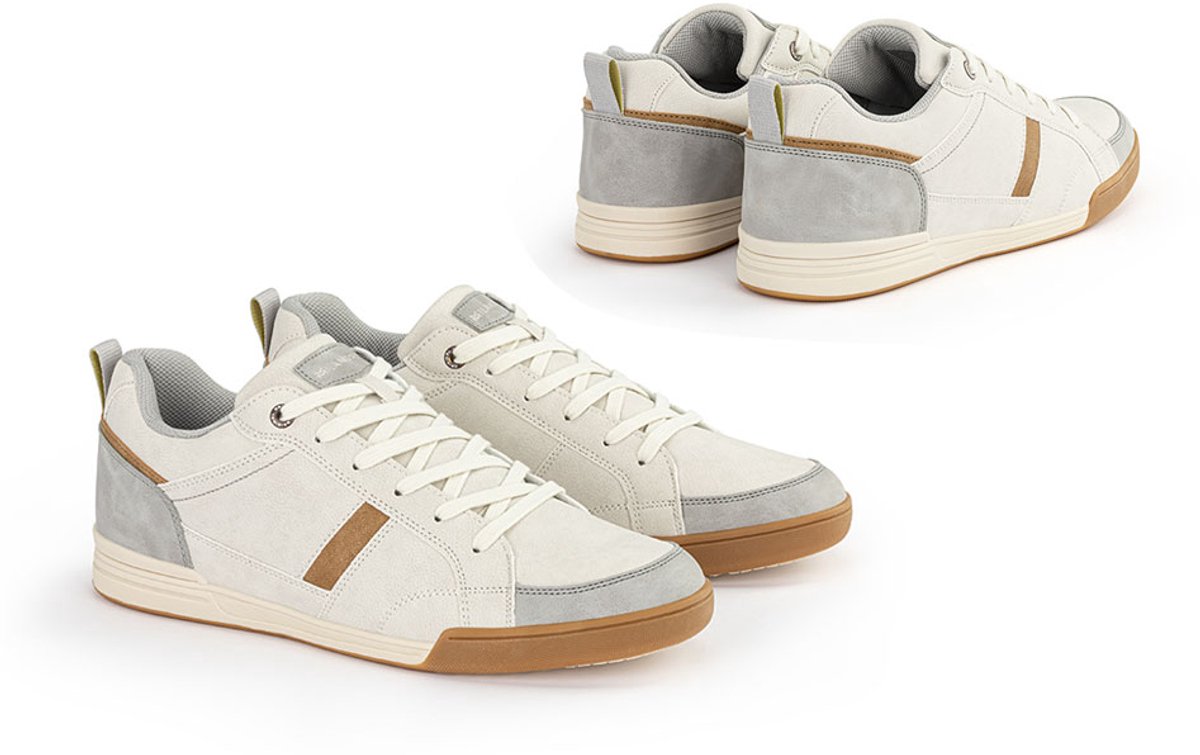 Milanoro - Stijlvolle, comfortabele sneakers voor heren - Off white - Maat 42