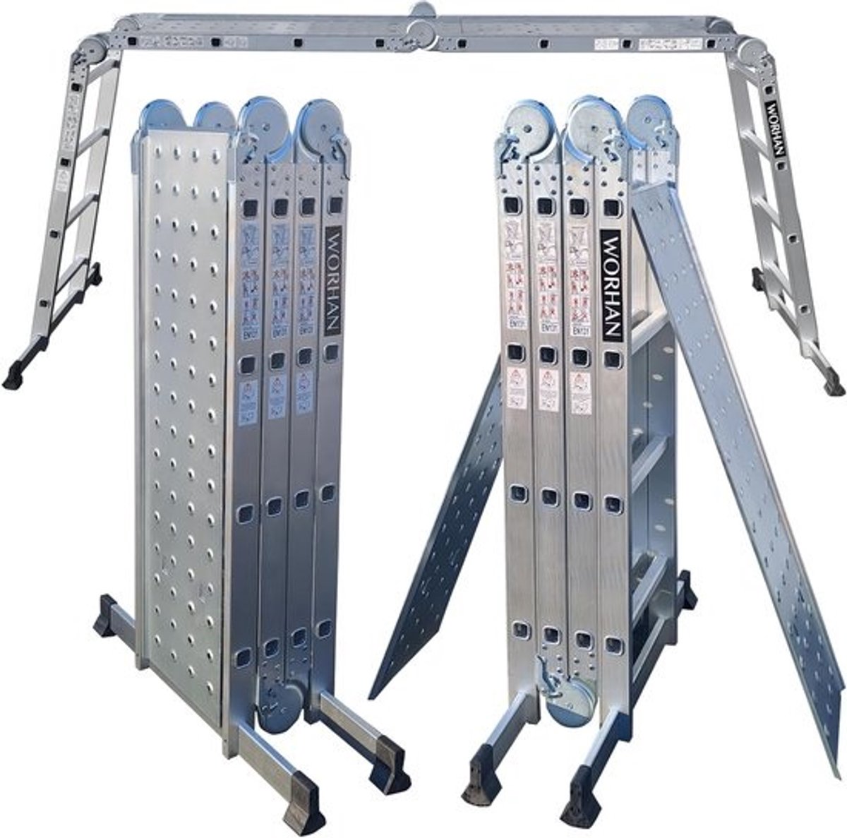 Multifunctionele ladder - 460 cm - Met aluminium platform