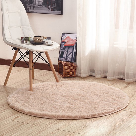 1x Wasbaar rond hoogpolig tapijt – zacht, pluizig en wollig vloerkleed voor woon- en slaapkamer; antislip rond tapijt voor bureaustoel, yogamat of als vloerdecoratie naast het bed, Kleur 7,80*80cm 1x Wasbaar rond hoogpolig tapijt – zacht, pluizig en wollig vloerkleed voor woon- en slaapkamer; antislip rond tapijt voor bureaustoel, yogamat of als vloerdecoratie naast het bed, Kleur 7,80*80cm