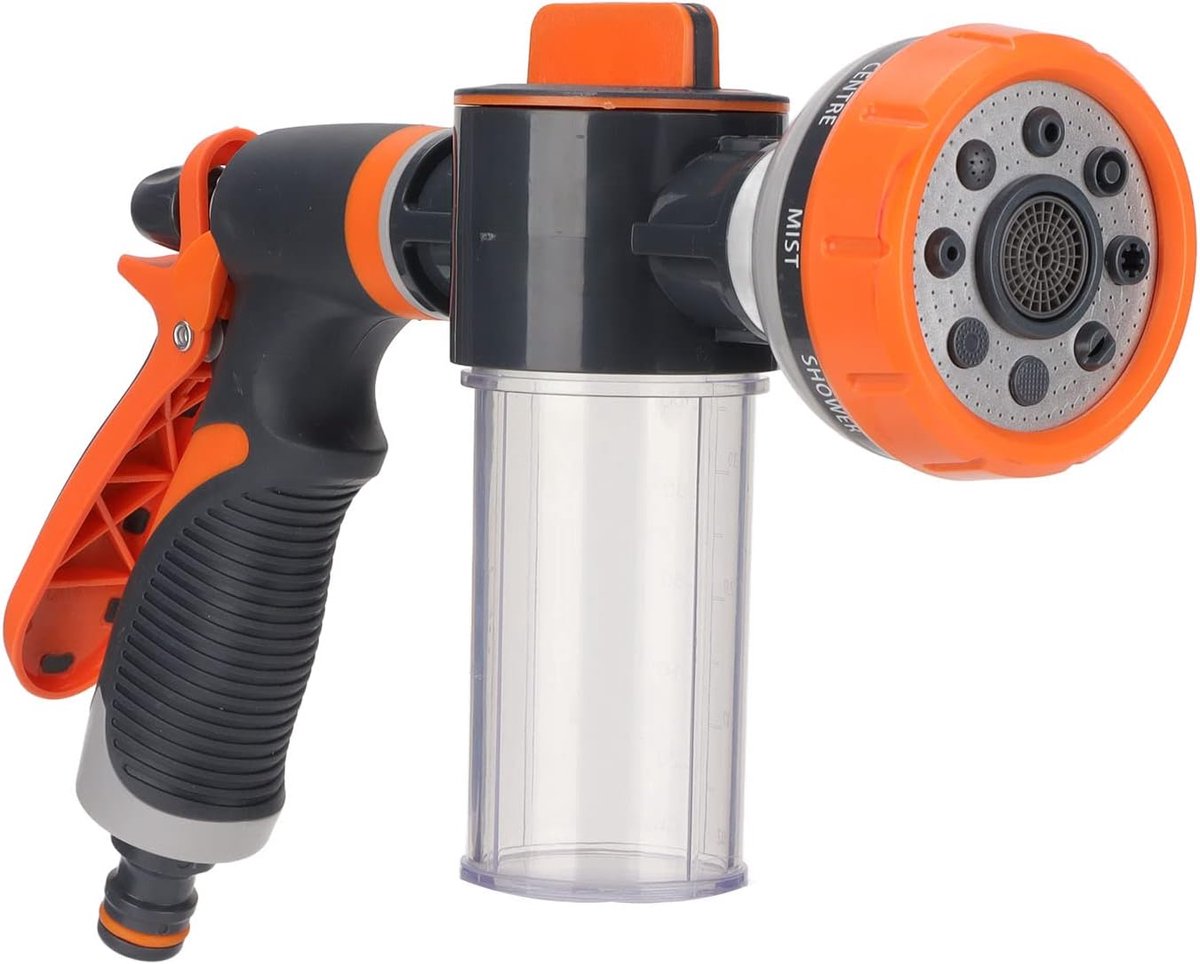 Sproeier, 8 Spray Patroon Tuinslang Nozzle Tuin Watering Zeep Sproeikop voor Planten Water Geven Wasstraat en Douche Huisdieren