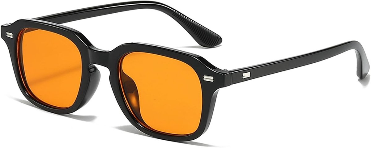 Zonnebril dames heren vierkante glazen vintage bril voor UV400-bescherming zonnebril