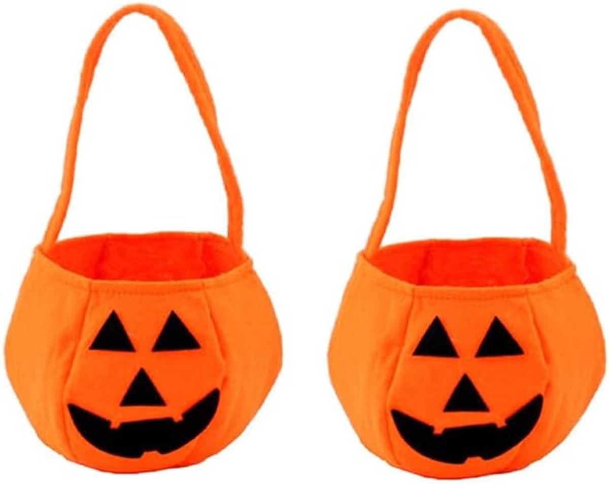 TX 2 stuks Halloween pompoenzakken snoep tas voor banket Halloween kinderfeest