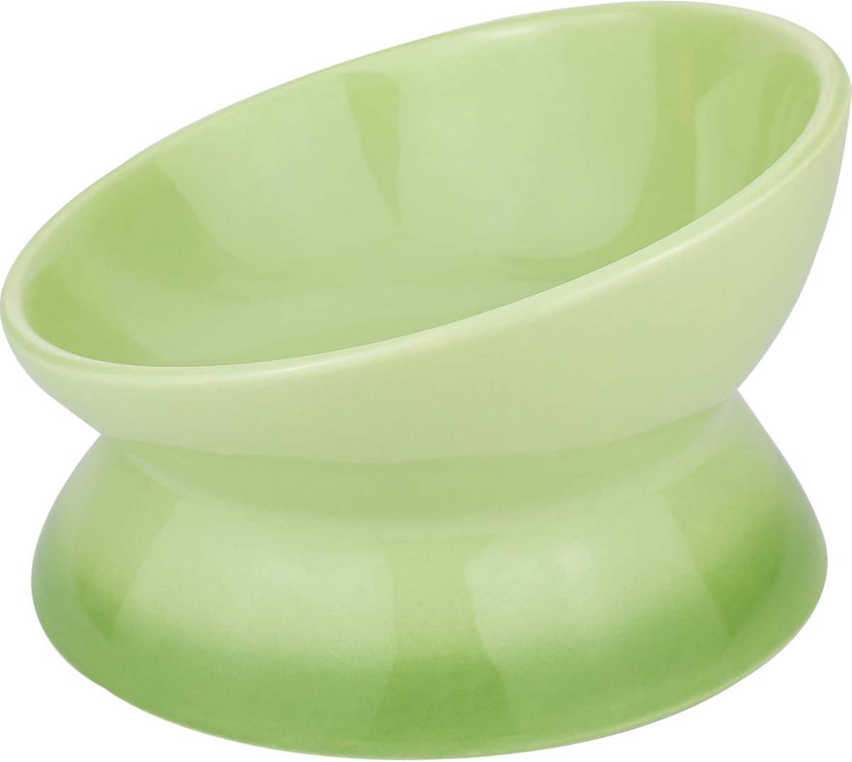 Verhoogde Voerbak Kattenvoerbak 15,5x15,5x11 cm Keramische Waterbak Mooie Groene Kattenbakken Drinkbak Kattenbak Katten en Kleine Honden Accessoires Etensbak Voederbak