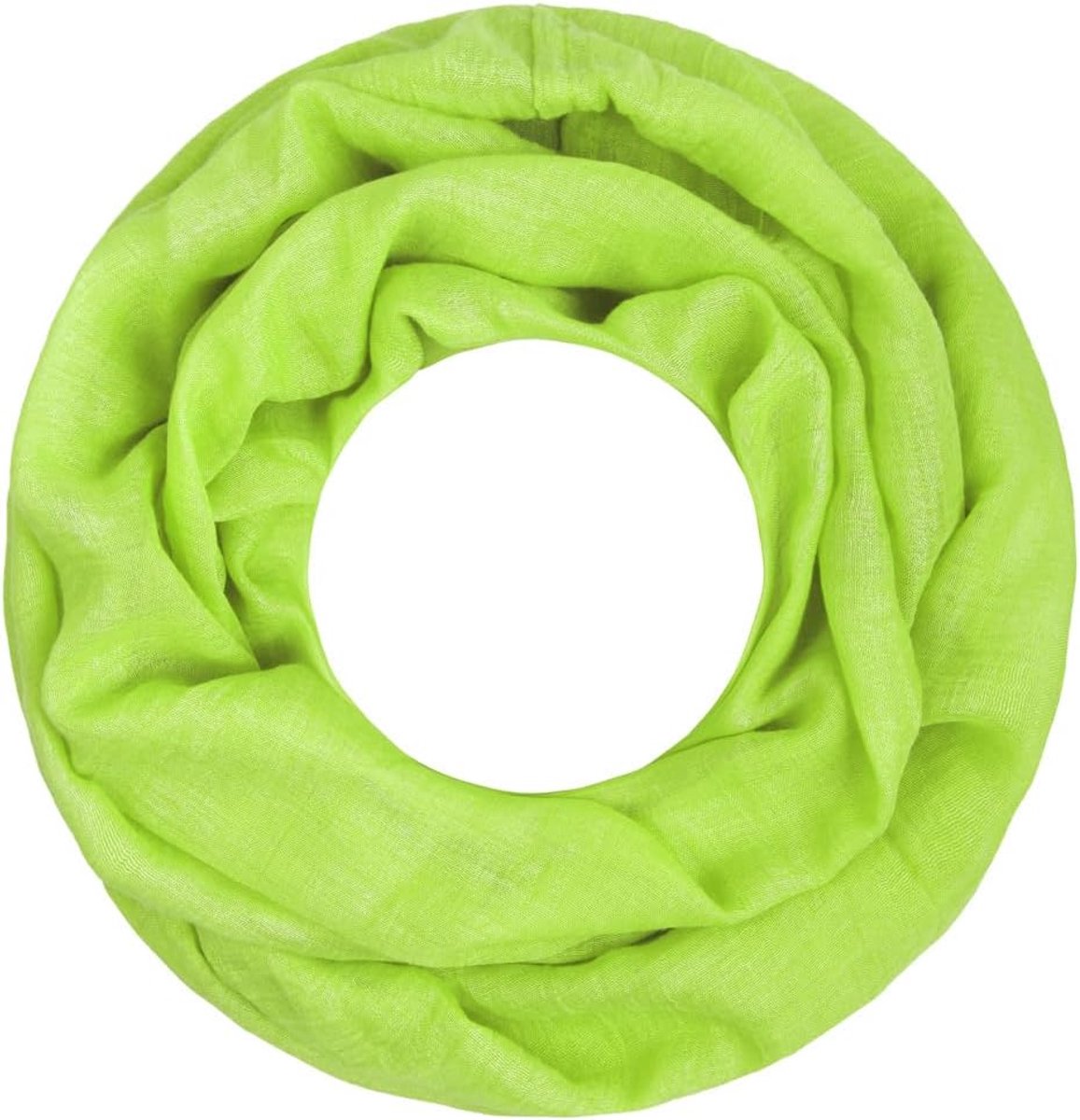 Loop Cary Basic sjaal dames sjaal colsjaal ronde sjaal halsdoeken effen loopsjaal eenkleurig, lichtgroen
