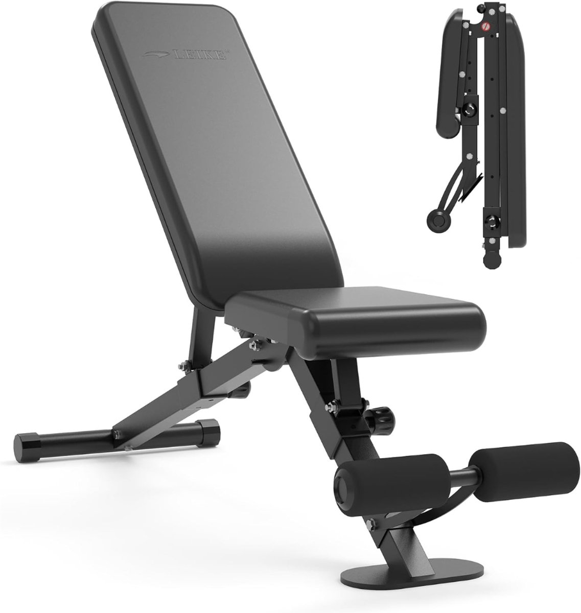 KLS® Halterbank - Fitness Halterbank - Fitnessbank - Zwart - 84cm x 34cm x 33cm