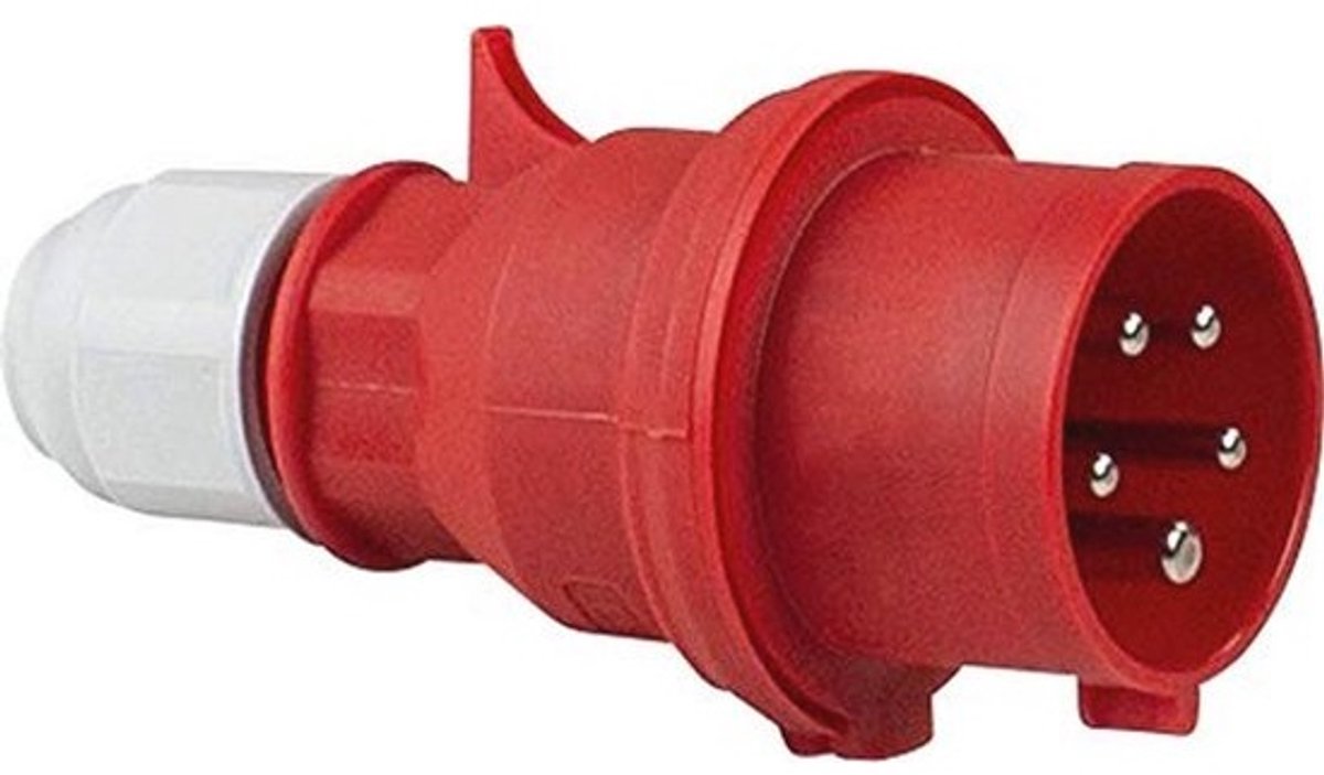 CEE-stekker - 400 V/16 A - met schroefverbinding - Rood