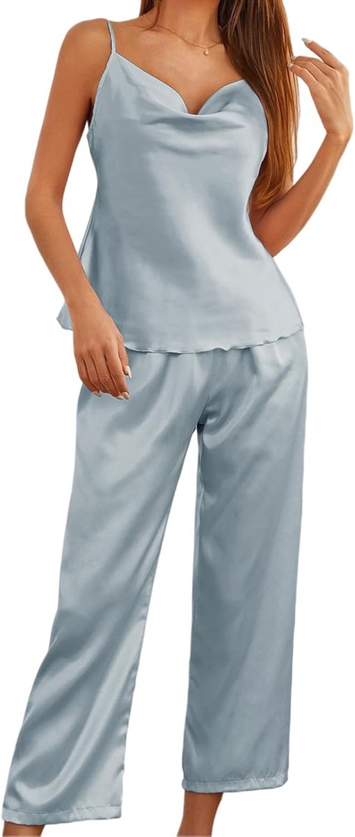 Leroy Dames Pyjama Set Sexy V-hals Top Set Loungesets