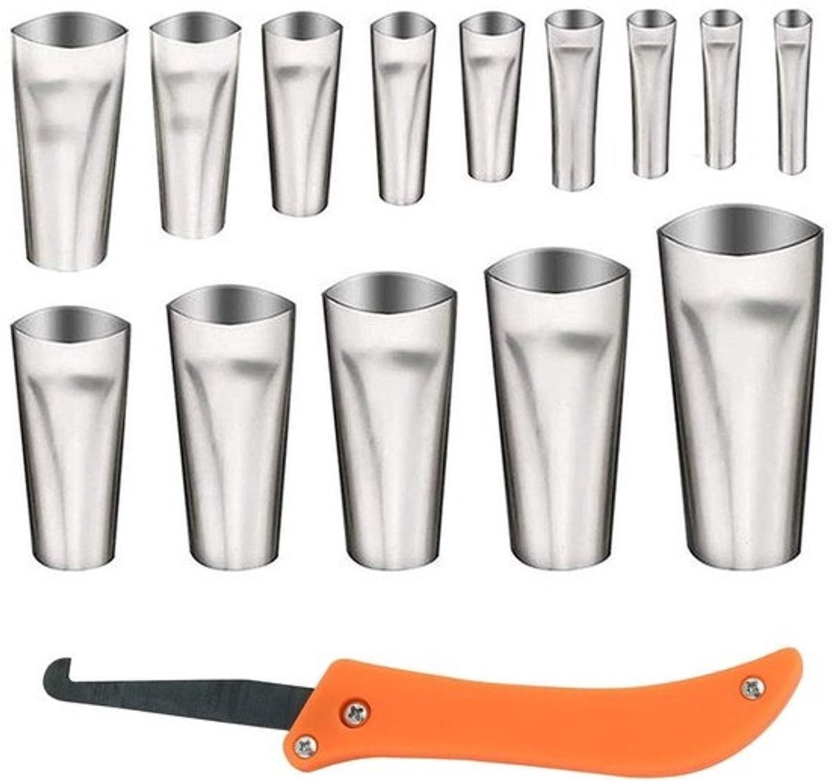 MTTproducts - Sproeiers 14 stuks - Roestvrij staal - Afdichtingsgereedschap - Decoratief gereedschap - Huishoudelijke apparaten - Draagbare gereedschappen - Lijmmondstuk