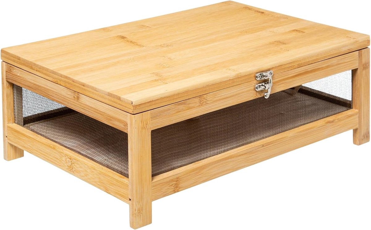 Kaaskelder met vijf dienblad, beige