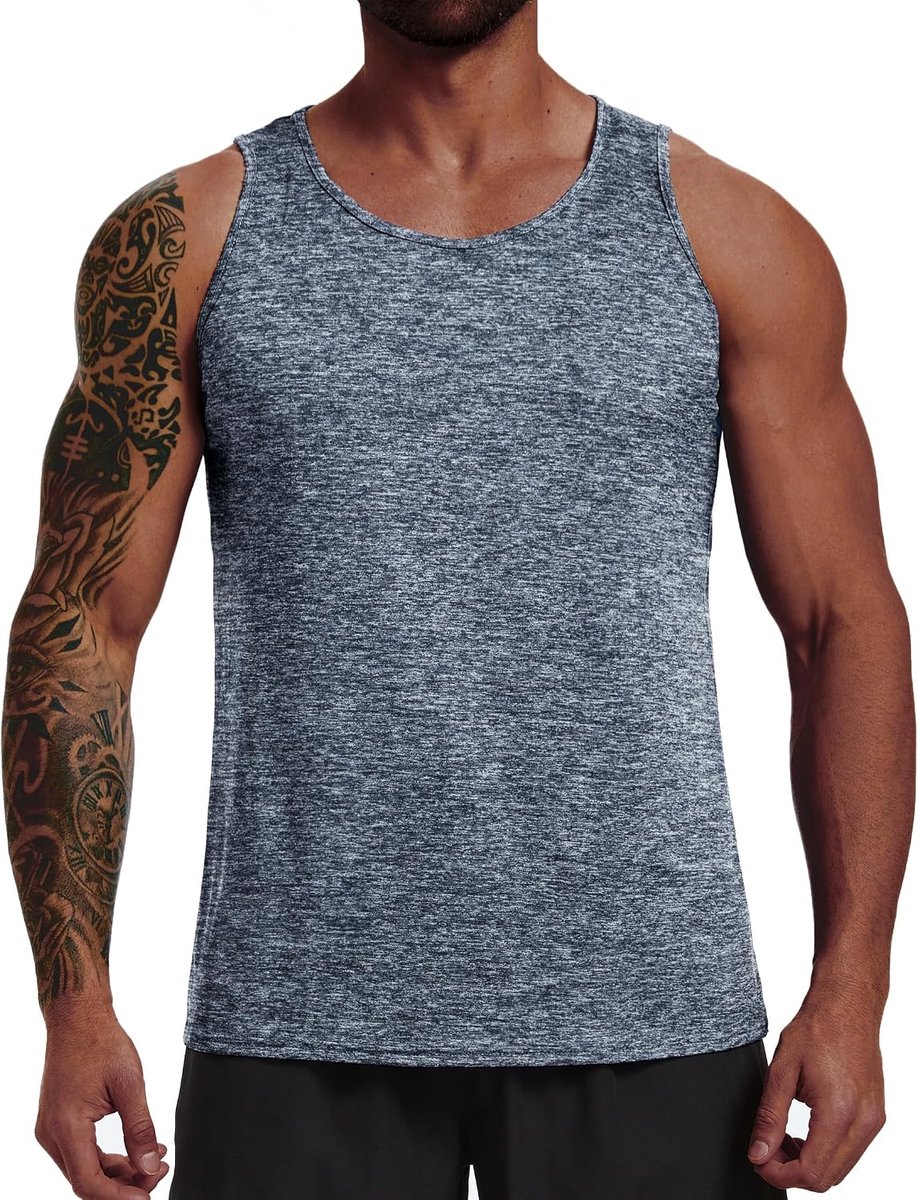 Sporttanktop voor heren, mouwloos, tanktop, fitnessstudio, hardlopen, ademende top, lichte top, training, fitness, tanktops, hardlopen, gym, zomer, T-shirt, mouwloos, S-3XL