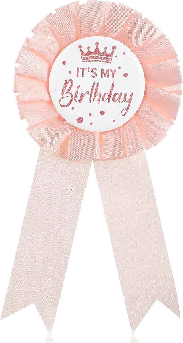 It's My Birthday Buttons, roségouden knopen, voor jongens, meisjes, heren en dames, schattig verjaardagsfeestaccessoire voor kinderen en volwassenen