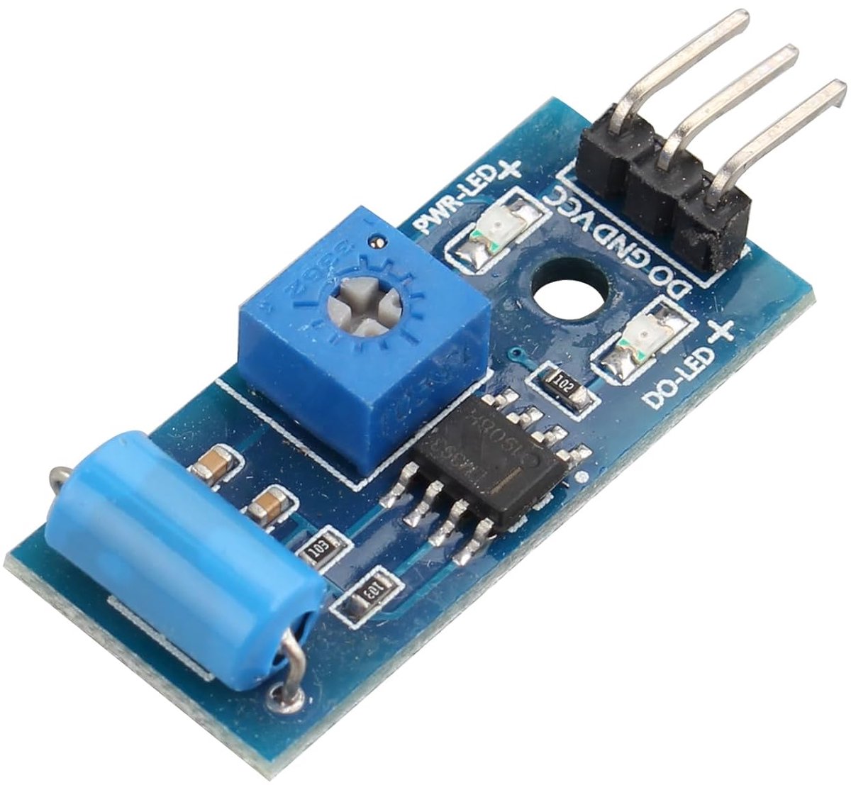 Trillingssensormodule, alarm-sensormodule, trilschakelaarmodule, bewegingsmelder-module, compatibel met Arduino Raspberry Pi, normaal gesloten