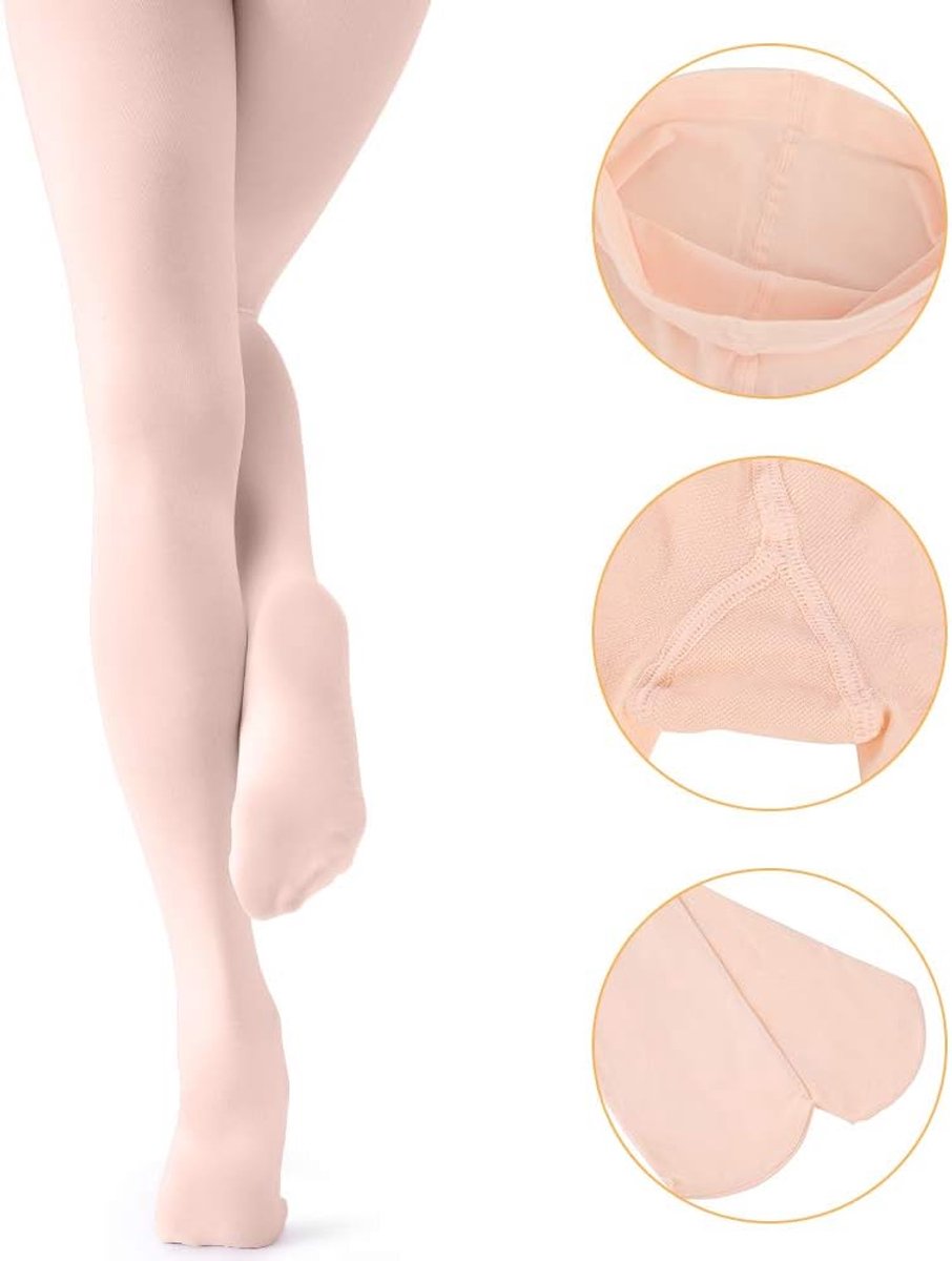 Kinderdanspanty met voet voor meisjes en dames