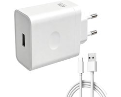 65 W USB-C oplader voor Oppo Super-VOOC, oplader met USB-A-naar-C-kabel voor Oppo Find X7/X6/X5/X3/Reno 11/10/8/7/6 voor Oneplus 11/10T Nord 2T/10 Pro voor Realme GT/9 Pro