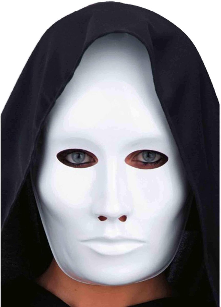 Toys 83 - masker gezicht, kunststof, wit