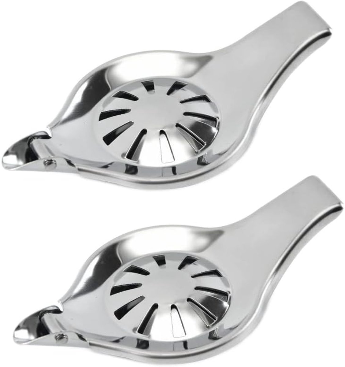 2Pcs Citroen Squeezers Citroen Juicer Citroen Rvs Squeezer Pers Citrus Juicer Limoen Squeezer Sinaasappelsap Squeezer Handmatige Juicer Hand Fruit Juicer Keuken Gereedschap