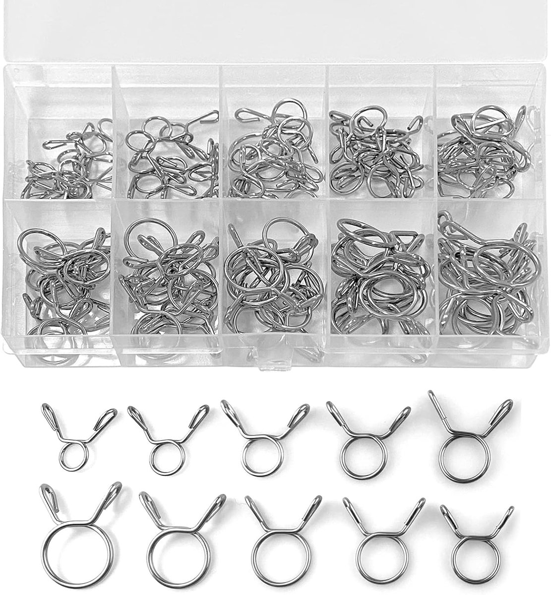 Spring Hose Clamp Set Fuel Line Hose Clamps Hose Clamps Assortment Stainless Steel Hose Clamps Set for Motorcycle - ShopVlot
