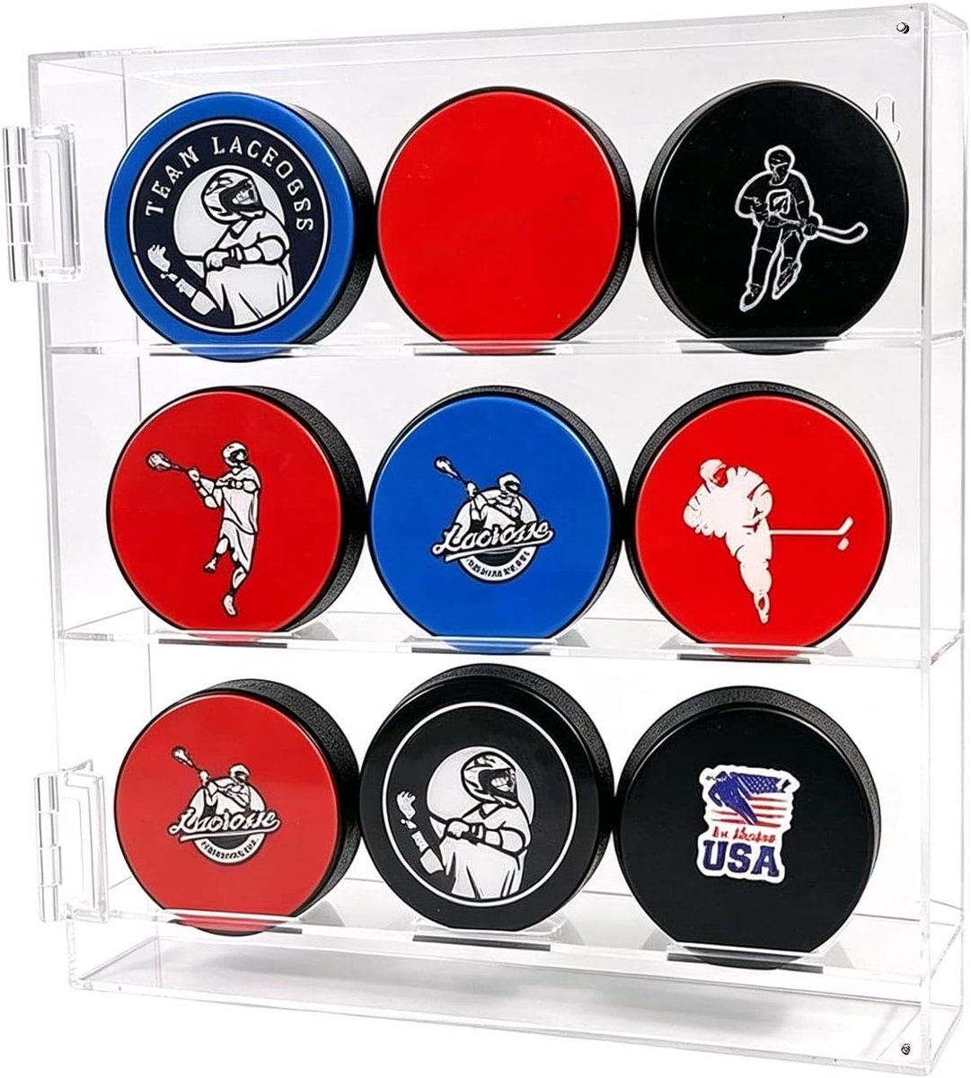 Acryl vitrines voor hockeypucks voor wandmontage, transparante puck-houder, vitrine, schaduwdoos voor sport - ShopVlot