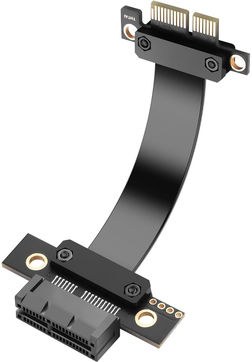 SinLoon PCIe 4.0 X1 Riser Cable 180 Degree PCI-E 1X Male to Female Riser Extension Cable - 1818 (5CM) - ShopVlot