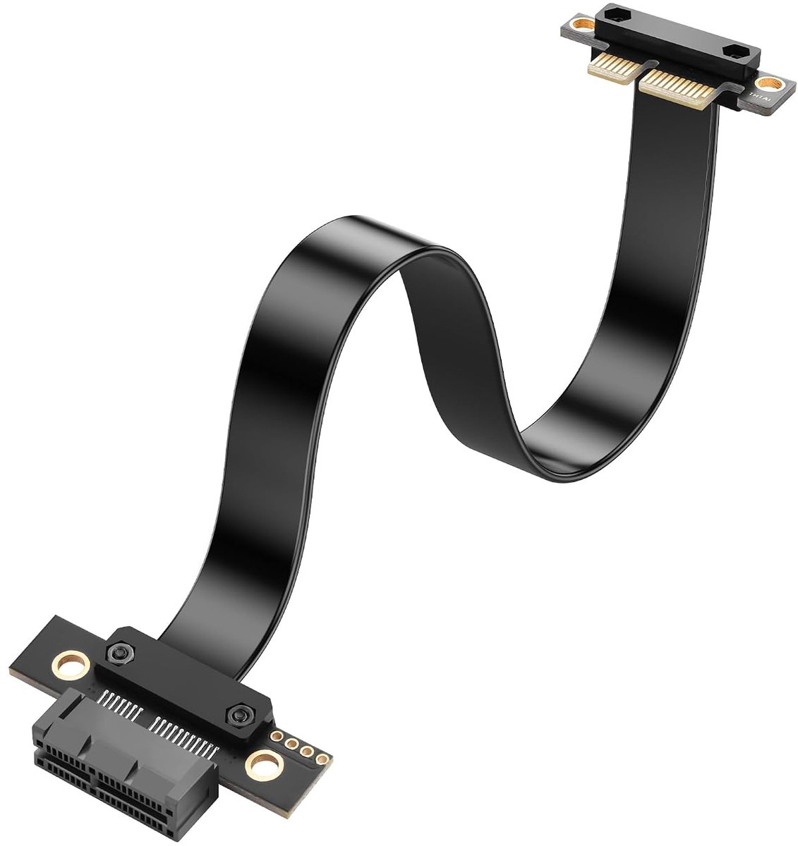 SinLoon PCIe 4.0 X1 Riser Kabel 90 Graden PCI-E 1X Mannelijk naar 180 Graden PCIE 1X Vrouwelijke Riser Verlengsnoer - ShopVlot