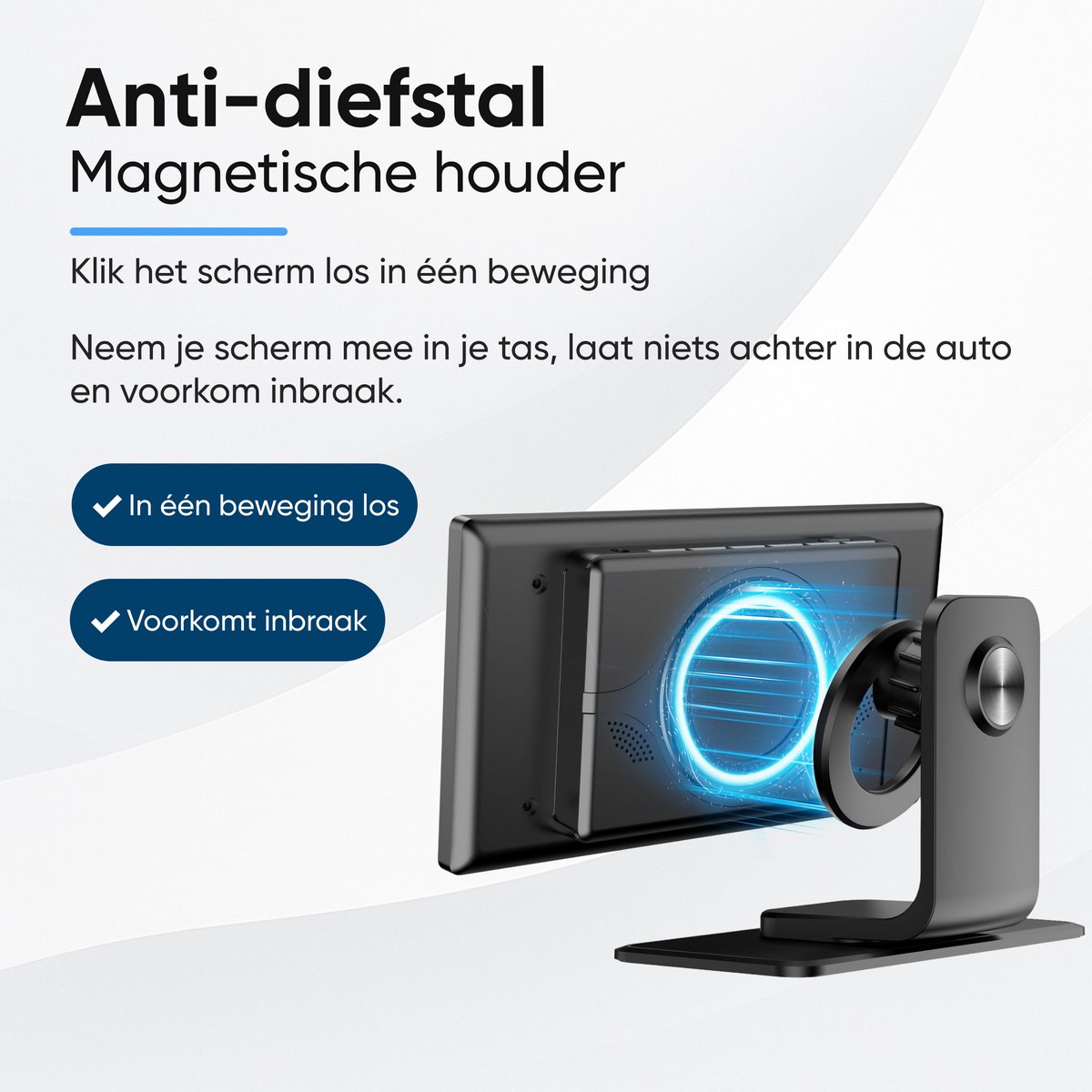 CarMe CarPlay Scherm PRO 7 Inch - Premium Design - Apple CarPlay & Android Auto (Draadloos) - Touchscreen - Navigatiesysteem auto - Android Auto scherm — cadeau in Gadgets - foto 4