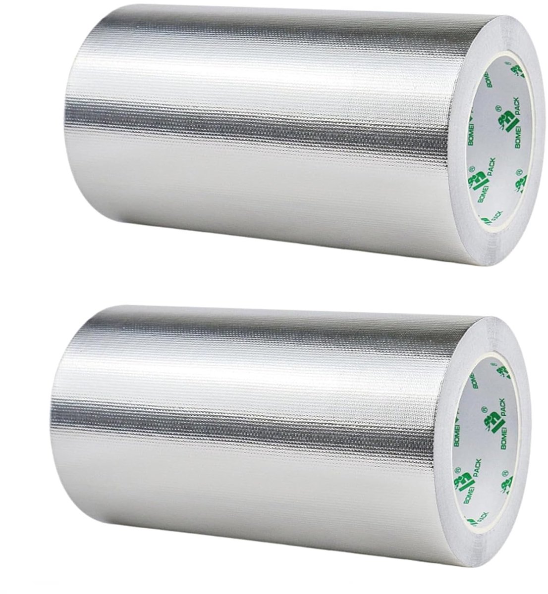 2 Rolls of Aluminium Adhesive Tape, 200mm x 10m, Self-Adhesive Aluminium Adhesive Tape, Waterproof and Heat Resistant - ShopVlot