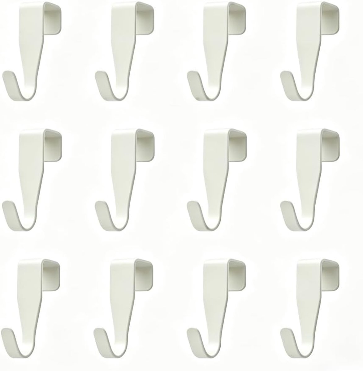 12 stuks deurhaken wit om op te hangen, kledinghaken, deurhaken om op te hangen voor kastdeur en kamerdeur, stabiele - ShopVlot