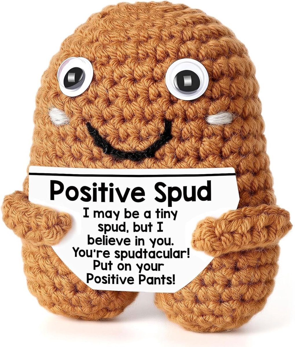 Handgemaakte Emotionele Steun Knuffel voor Vrouwen en Mannen, Perfect als Cadeau voor Verjaardag en Kerst, Motivational Plush Gift