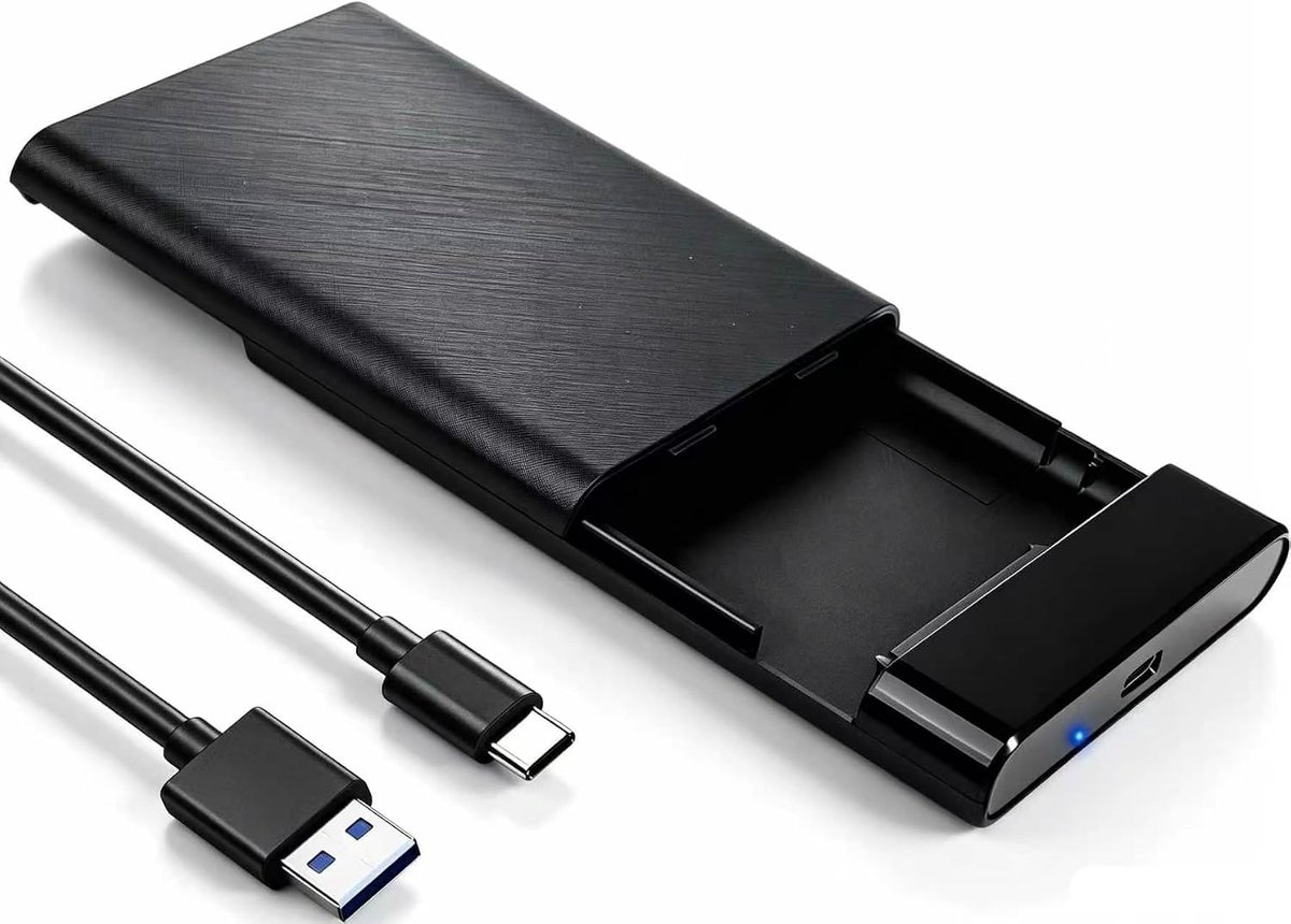 USB C harde schijf behuizing 2.5 inch - SATA III - 6Gbps snelheid - Ondersteunt Windows, Mac OS en Linux - ShopVlot