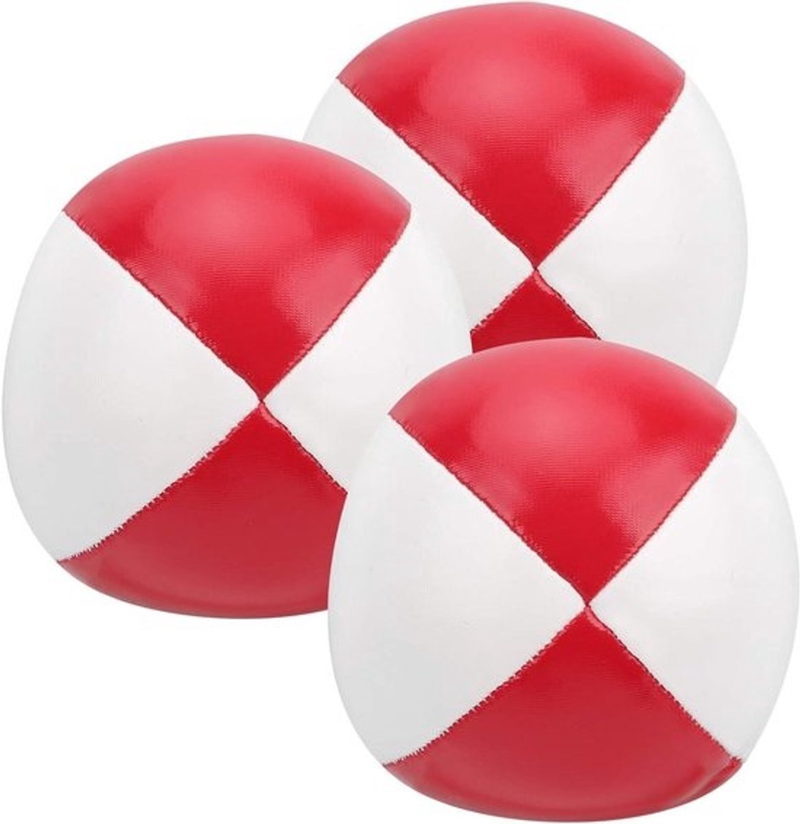 3PCS PU-polyurethaan jongleerballen - Lichtgewicht, scheurbestendig - Rood en wit