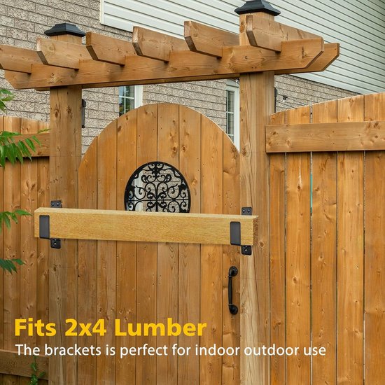 Deurbarricade-Klemmen voor 2x4 Hout, 2 Stuks Heavy Duty, Zwart | Versterkt Koolstofstaal, Robuuste U-Klemmen, Roestbestendig, Eenvoudige Montage, voor Huis, Garage & Magazijn — afbeelding 5