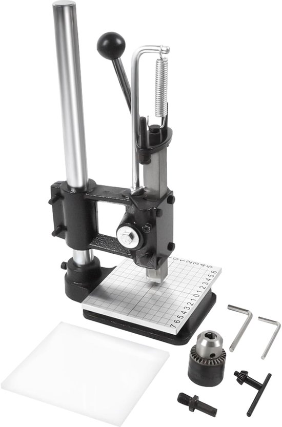 Stansmachine, gatpons, instelbare hoogte 0-16 cm, gattang voor leer, papier, stof en zachte kunststof — afbeelding 3