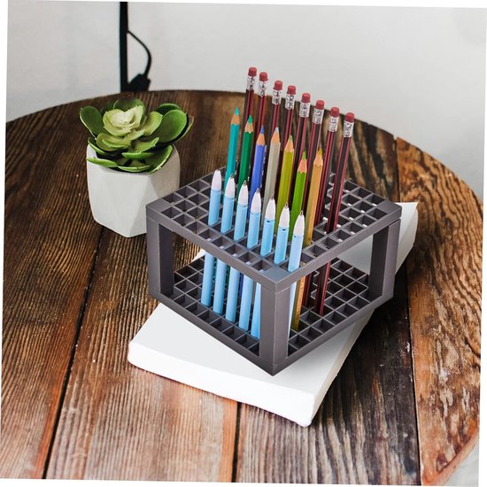 2stuks Verstelbare Penseelstandaard Met Vakken Multifunctionele Organizer Voor Kleurpotloden Penselen Afneembare Desk Storage Houder Voor Creatief Gebruik — afbeelding 5