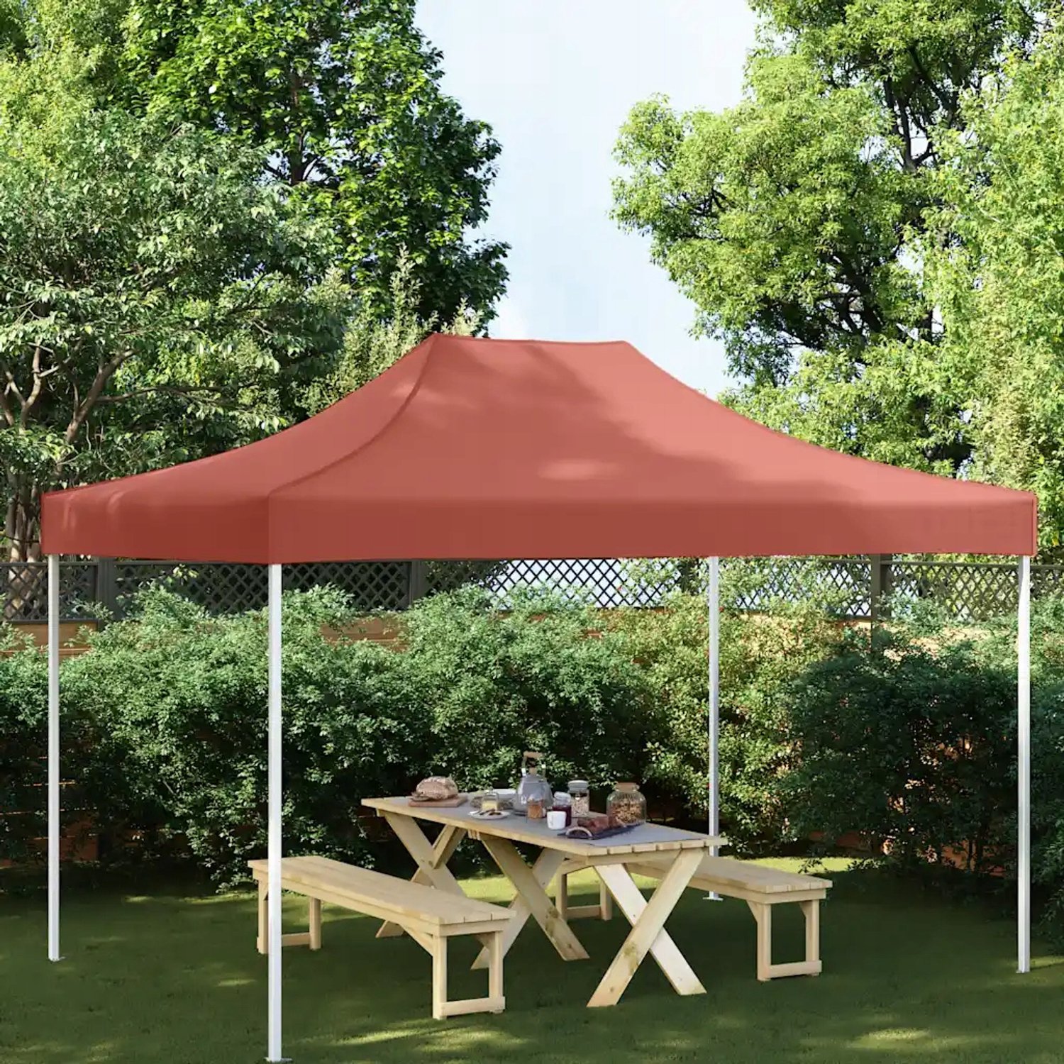 Terracotta Oxford 600D PVC Tentdak 410x280 cm - Waterdicht & UV-bestendig