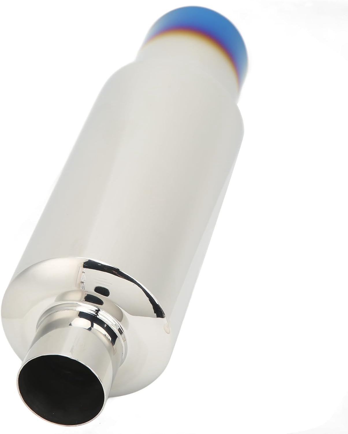 Universele RVS Uitlaatdemper 2 Inch Inlaat en 3 Inch Uitlaat voor Diverse Voertuigen met 2 Inch Uitlaatdiameter, Duurzaam en Geluidsarm