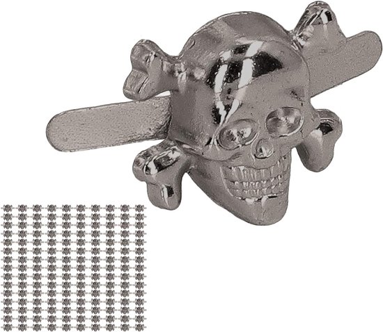 150 Stuks Gothic Schedel Klinknagels Metalen Studs DIY Accessoires voor Kleding Schoenen Tassen Punk Stijl Zinklegering Versieringen 15x13mm (Grijs) — afbeelding 5