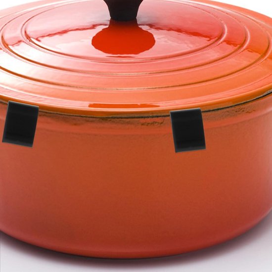 10 Stuks Dutch Oven Lid Protector Clips Zwarte Silicone Warmtebestendige Keukengerei Beschermers Voor Stapelen Display Flexibele Bumpers Voor Pannendeksels — afbeelding 5