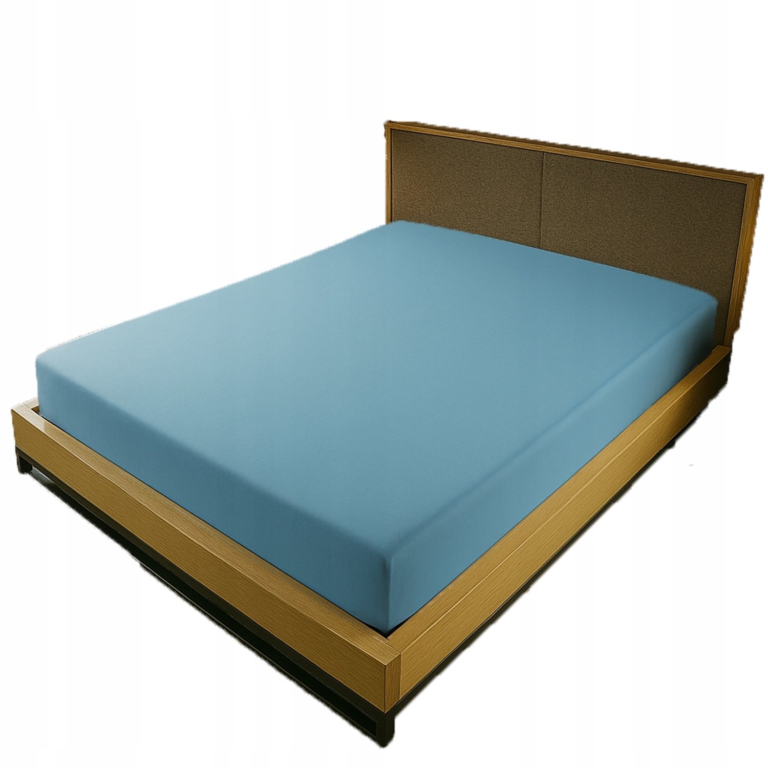 Kam-Pol Jersey Hoeslaken met Elastiek 70x220cm Lichtblauw - Katoen