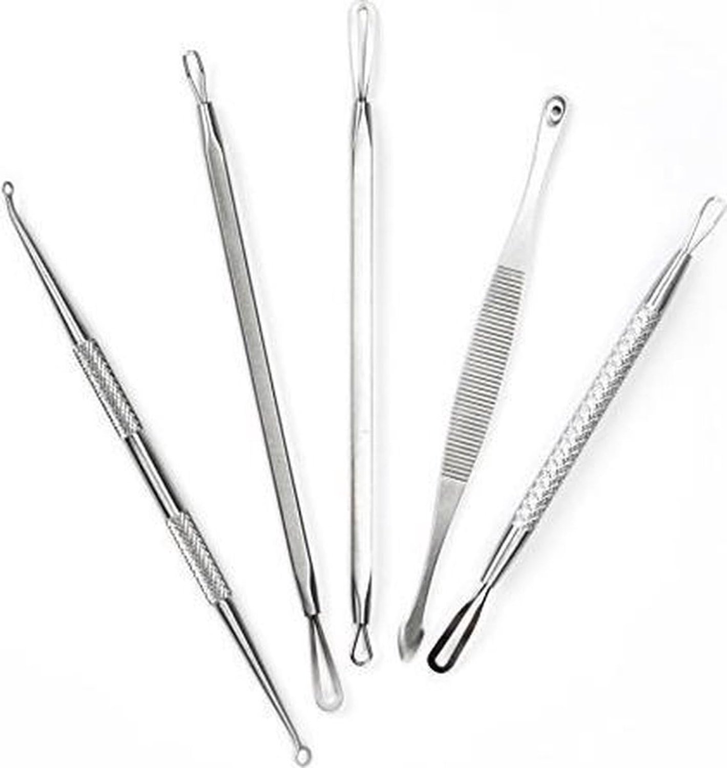 Professional 5 Piece Blackheads & Acne Removal Set - Blackhead Killer - Comedone Spoon - Pimple Remover - from Heble