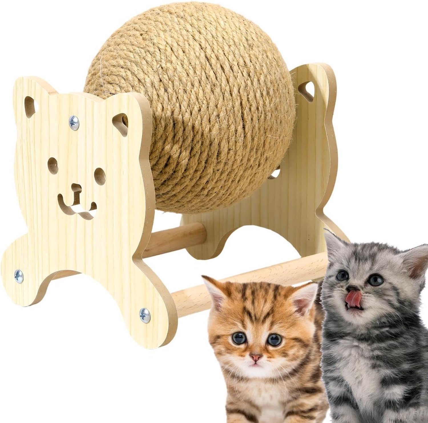 Kat krabplank Houten Sisal Touw Roller Scratcher