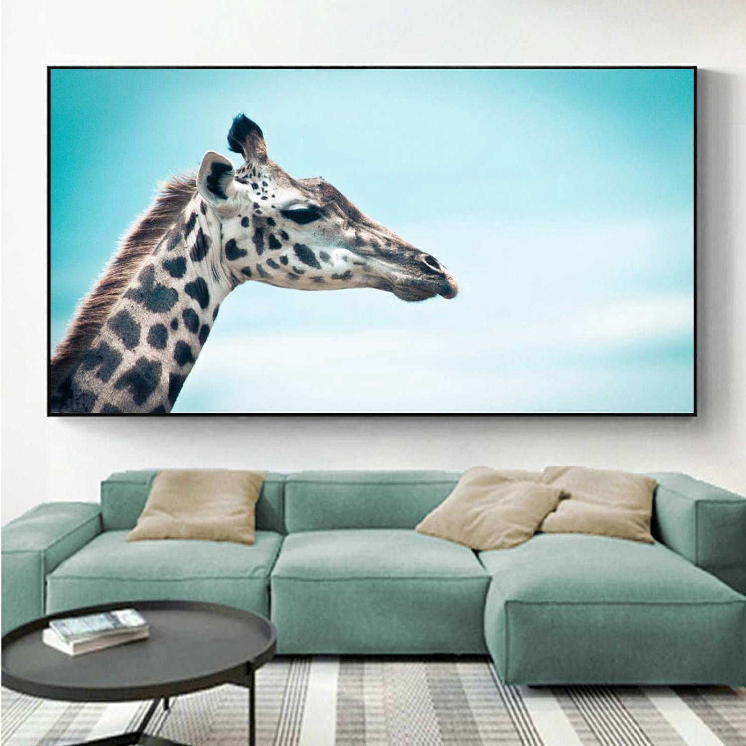 Wildlife Giraffe Muur Kunst Canvas Schilderijen Afrika Dieren Kunst Posters en Prints Muurfoto's voor Kinderkamer Home Decor 80x160cm Frameless